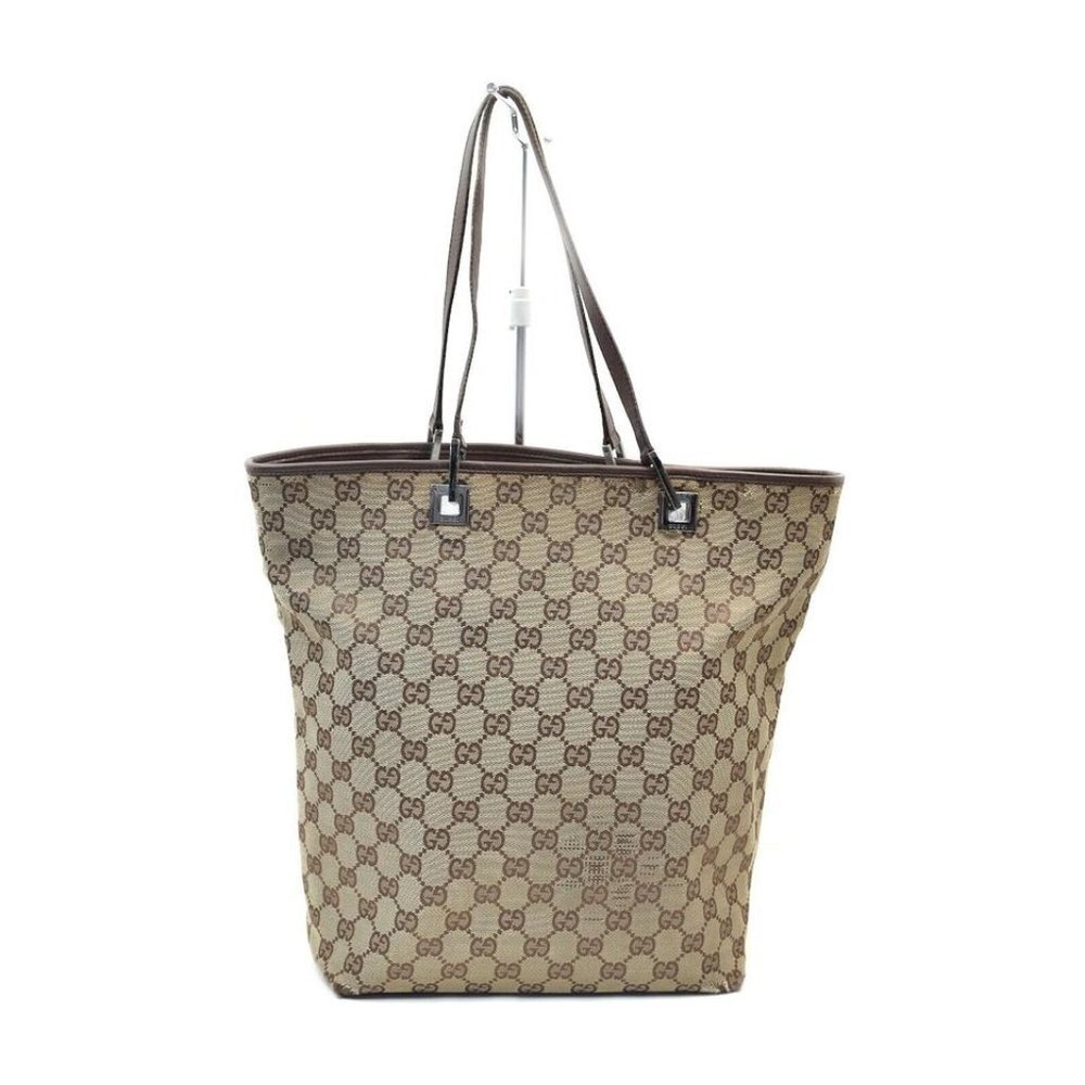 Gucci Brown Monogram GG Eclipse Bucket Tote Bag